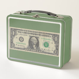 Ein Dollar-Schein  Metall Brotdose