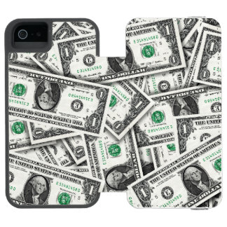 Ein-Dollar-Schein-Muster Incipio Watson™ iPhone 5 Geldbörsen Hülle