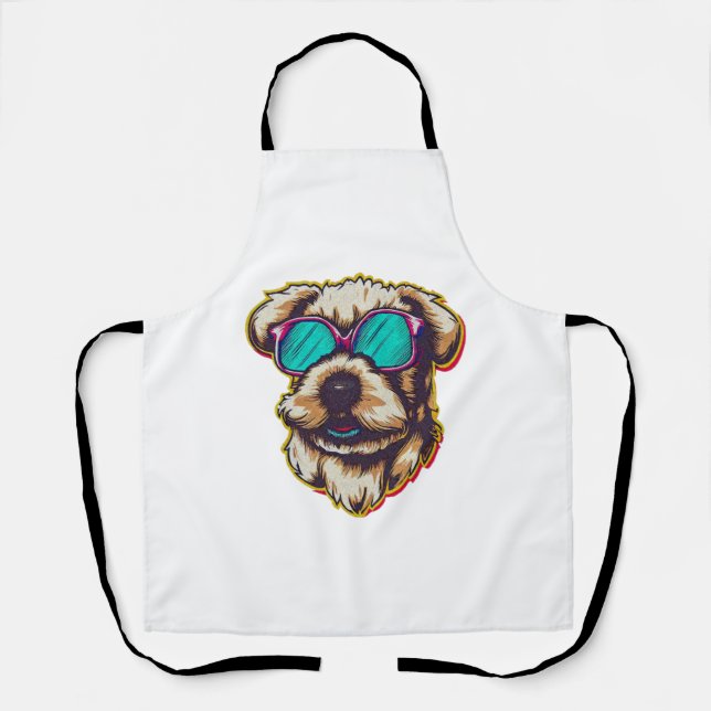 EIN DORABLE D O G MIT SONNENGLASEN SCHÜRZE (Vorderseite)