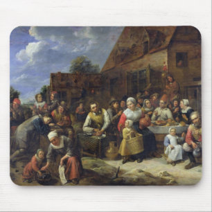 Ein Dorf-Bankett Mousepad