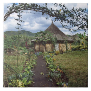 Ein Dorf im Hochland, Goroka, Papua Neu Fliese