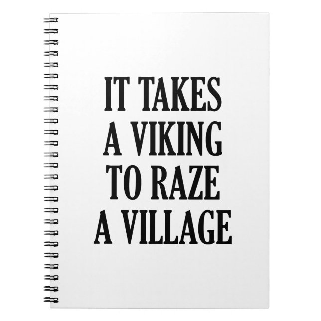 Ein Dorf zu züchten erfordert ein Viking Notizblock (Vorderseite)