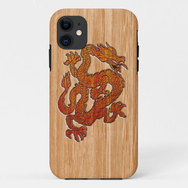 Ein Drache im Bambusstil Case-Mate iPhone Hülle (Rückseite)