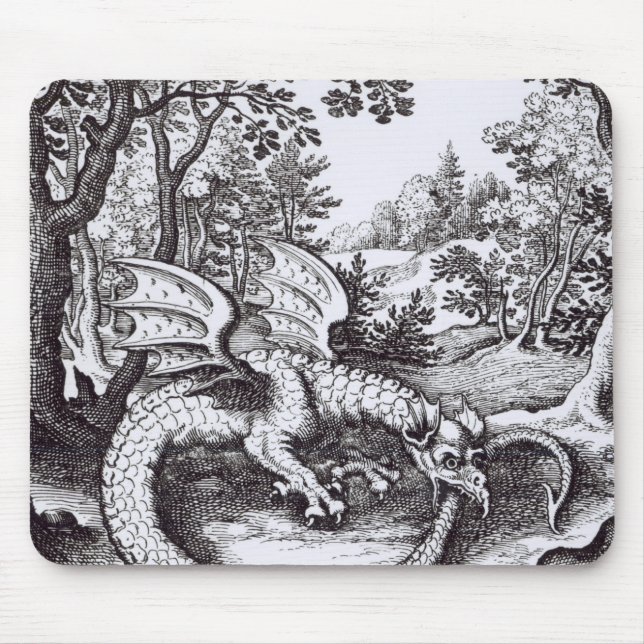Ein Drache im Wald Mousepad (Vorne)