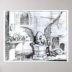 Ein Drache in einem Workshop Poster