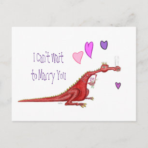 Ein Drache mit Blume Postkarte