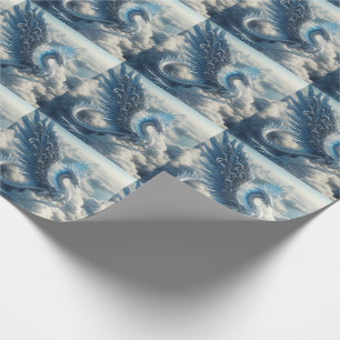 Ein Drache umgeben von Wolken Geschenkpapier