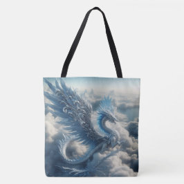 Ein Drache umgeben von Wolken Tasche