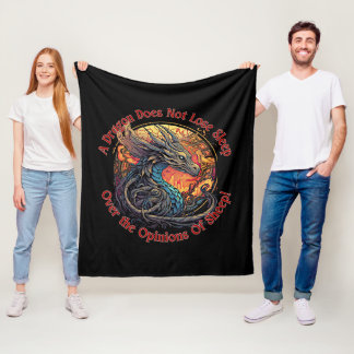 Ein Drache verliert nicht den Schlaf über die Mein Fleecedecke