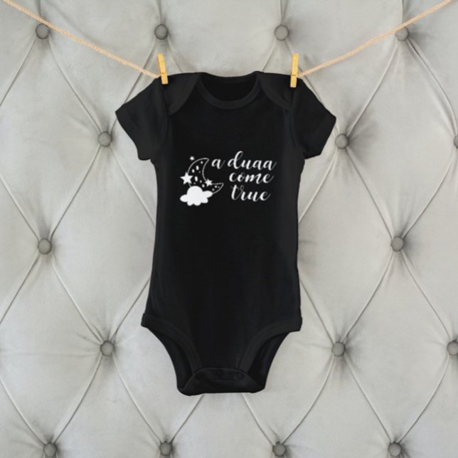 Ein Duaa Come True Muslim Baby Black Bodysuit Baby Strampler (Von Creator hochgeladen)