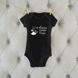 Ein Duaa Come True Muslim Baby Black Bodysuit Strampler