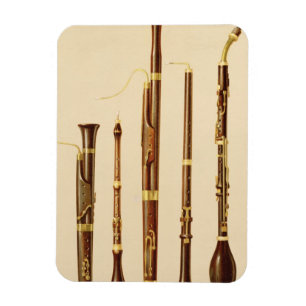 Ein dulcian, ein oboe, ein Bassoon, ein oboe DA Magnet