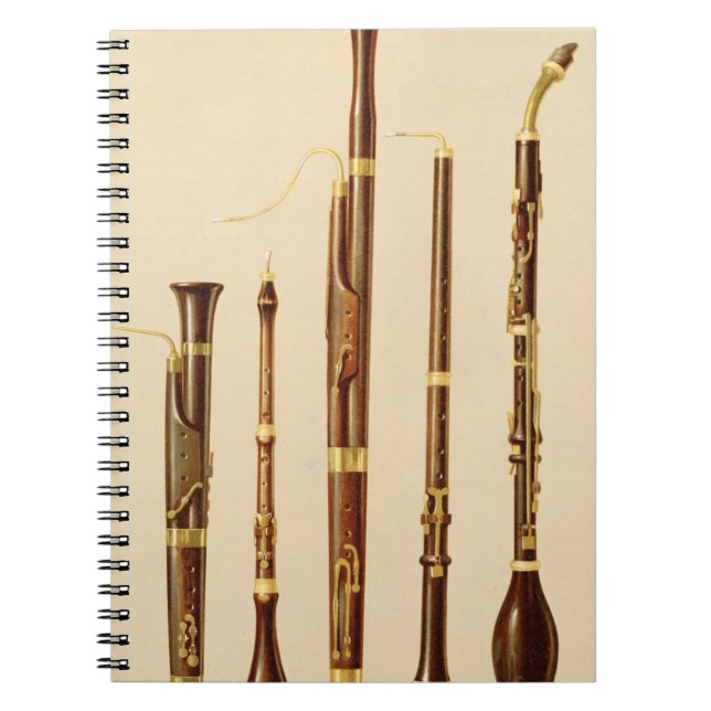 Ein dulcian, ein oboe, ein Bassoon, ein oboe DA Notizblock (Vorderseite)