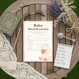 Ein Dummer Gänschen Baby Buchstabenverdreh-Spielka Einladung