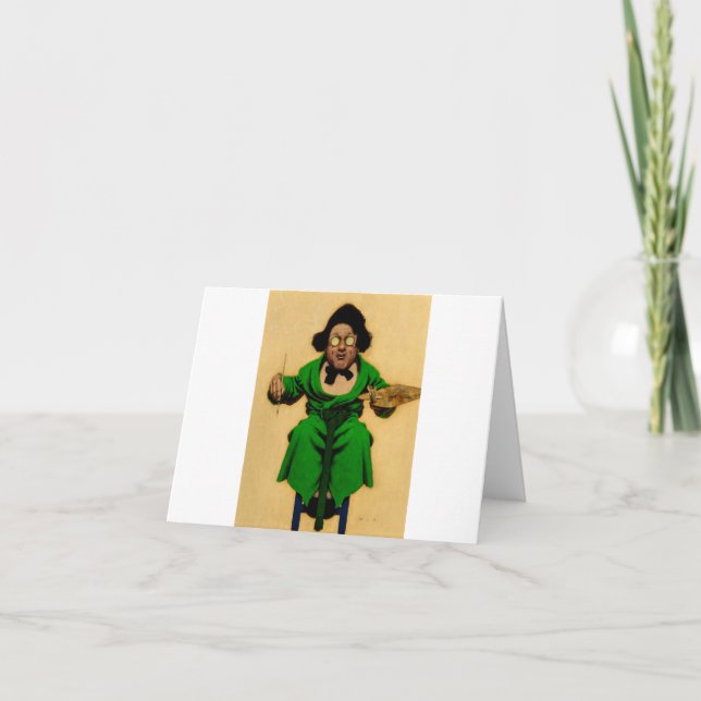 Ein dunkler Futurist, 1923 von Maxfield Parrish Dankeskarte (Vorderseite)