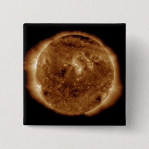 Ein dunkler Riss in der Atmosphäre der Sonne Button