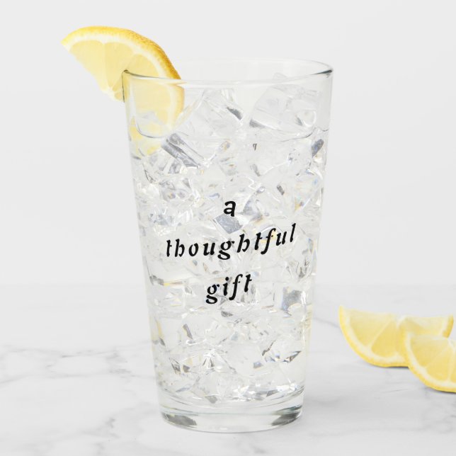 Ein durchdachtes Geschenk Quirky Pun Gift Friends  Glas (Vorderseite Ice)