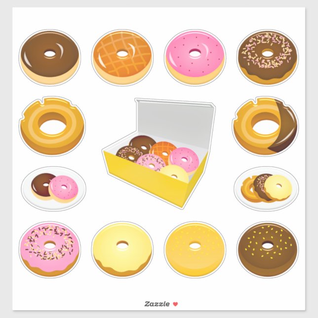 Ein Dutzend Donuts Aufkleber (Blatt)