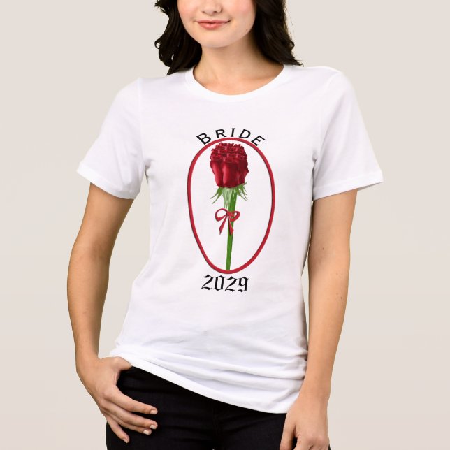 Ein Dutzend Rote Rosen Bride 2010 Wechsel auf 2009 Tri-Blend Shirt (Vorderseite)