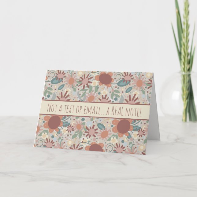 Ein echter Hinweis für Hübsche Blumenbegehren Karte (Vorderseite)