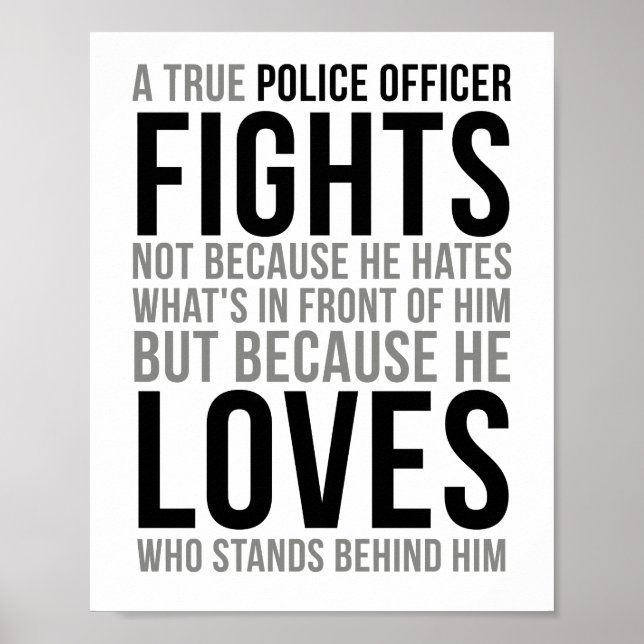 Ein echter Polizeibeamter kämpft Poster (Vorne)