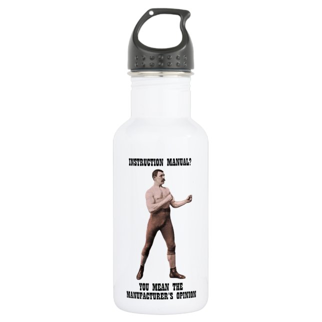 Ein echter übermäßig männlicher Mann Trinkflasche (Vorderseite)