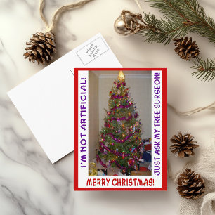 Ein echter Weihnachtsbaum Feiertagspostkarte