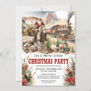 Ein echtes Cowboy-Abenteuer-Western-Santa-Reiten Einladung