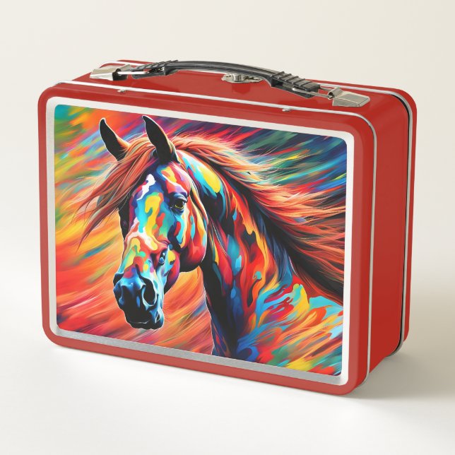 Ein echtes Pony Metall Brotdose (Rückseite)