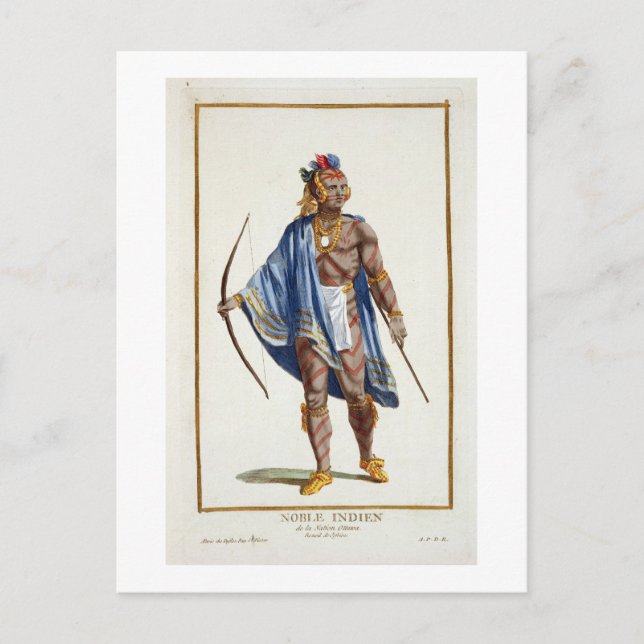 Ein Edelinder aus der Ottawa Nation, 1780 (Colou Postkarte (Vorderseite)