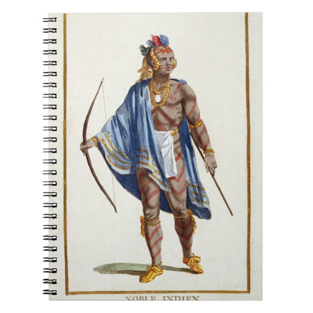 Ein edler Inder von der Ottawa-Nation, 1780 (colou Notizblock (Vorderseite)