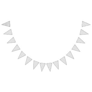 Ein edles, schwarz-weißes Blumenmotiv, Highlighti Wimpelkette