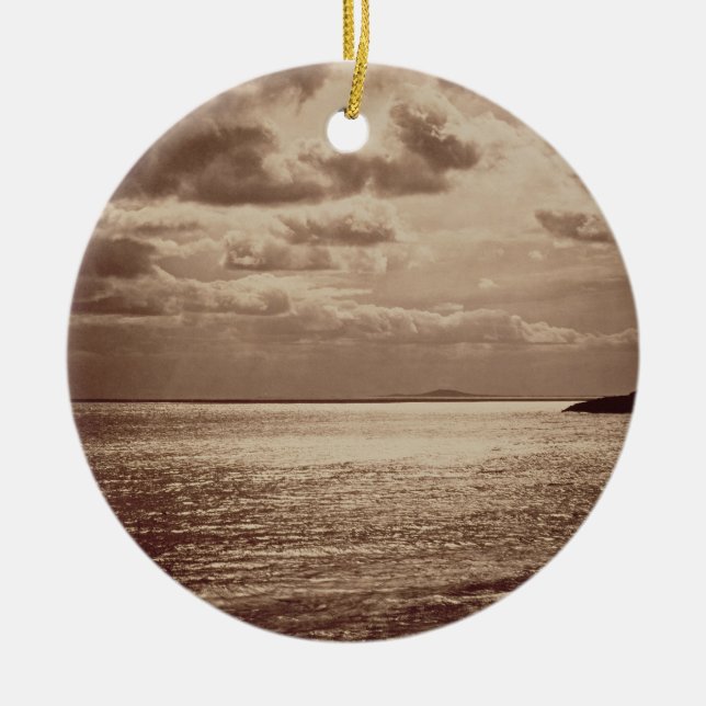 Ein Effekt des Sun, Normandie c.1857 (Sepia-Foto Keramik Ornament (Vorne)