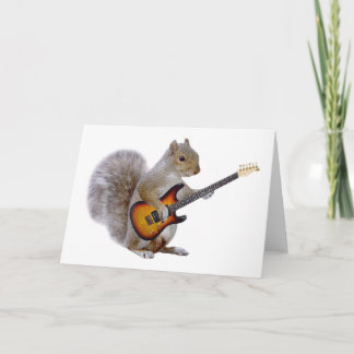 Ein Eichhörnchen spielt Gitarre Karte