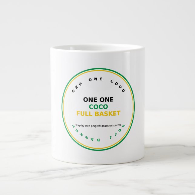 Ein Ein Coco Voller Korb Jumbo-Tasse (Vorderseite)