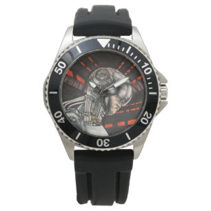 Ein einer netten virtuelle Realitätscifi-Uhr Armbanduhr