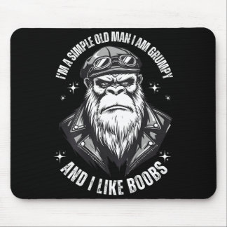 Ein einfacher alter Mann bin ich mürrisch und mag  Mousepad