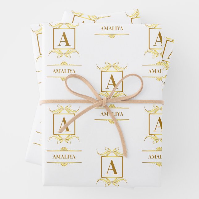 Ein einfacher, personalisierter und einzigartiger  geschenkpapier set (Beispiel)