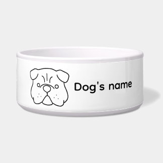 Ein einfaches anpassbares süßes Hundedesign Napf