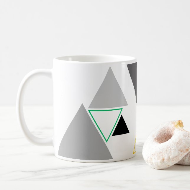 Ein einfaches Dreieck Kaffeetasse (Mit Donut)