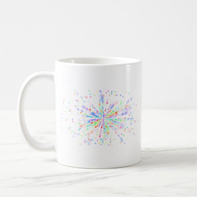 Ein einfaches elegantes Blumenrankenmuster Kaffeetasse (Links)