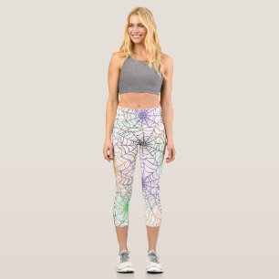 Ein einfaches Halloween-Webmuster Capri Leggings