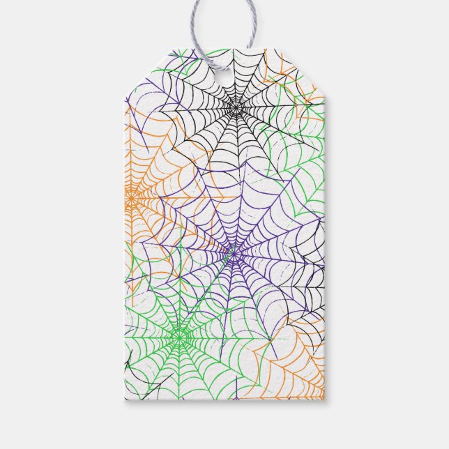 Ein einfaches Halloween-Webmuster Geschenkanhänger (Vorderseite)