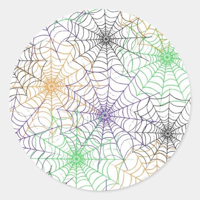 Ein einfaches Halloween-Webmuster Runder Aufkleber (Vorderseite)