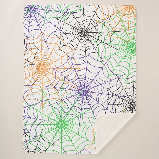Ein einfaches Halloween-Webmuster Sherpadecke (Vorderseite)