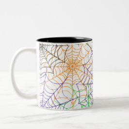 Ein einfaches Halloween-Webmuster Zweifarbige Tasse