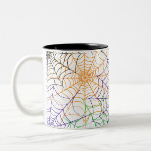 Ein einfaches Halloween-Webmuster Zweifarbige Tasse
