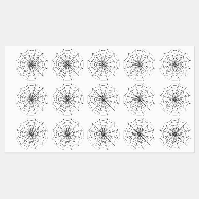 Ein einfaches Spinnennetz Etiketten (Blatt)