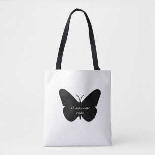 Ein einfaches Zitat in einem einfachen Schmetterli Tasche