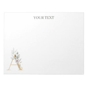 Ein einfarbiger Personalisierter Editor für Monogr Notizblock